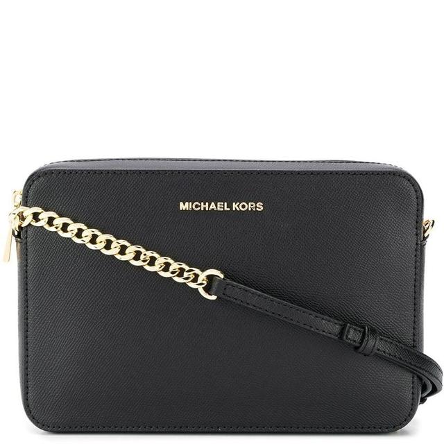 Rankinė per petį moterims, Juoda, Saffiano leather crossbody bag