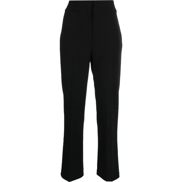 Kelnės moterims, Juoda, Crop high rise wide pant