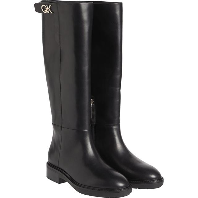 Auliniai moterims, Juoda, RUBBER SOLE KNEE BOOT W HW