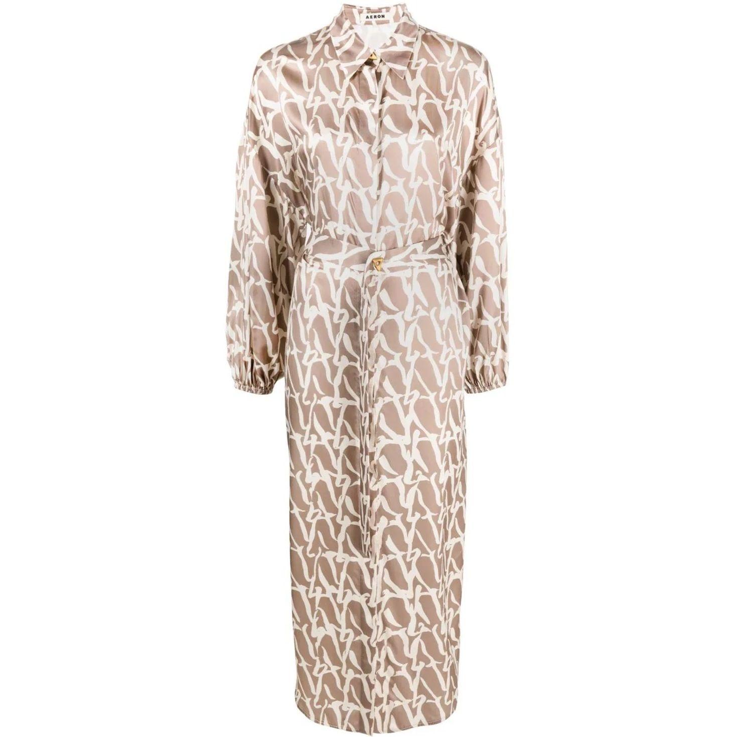 Maxi suknelė moterims, Marga, Long silk print dress