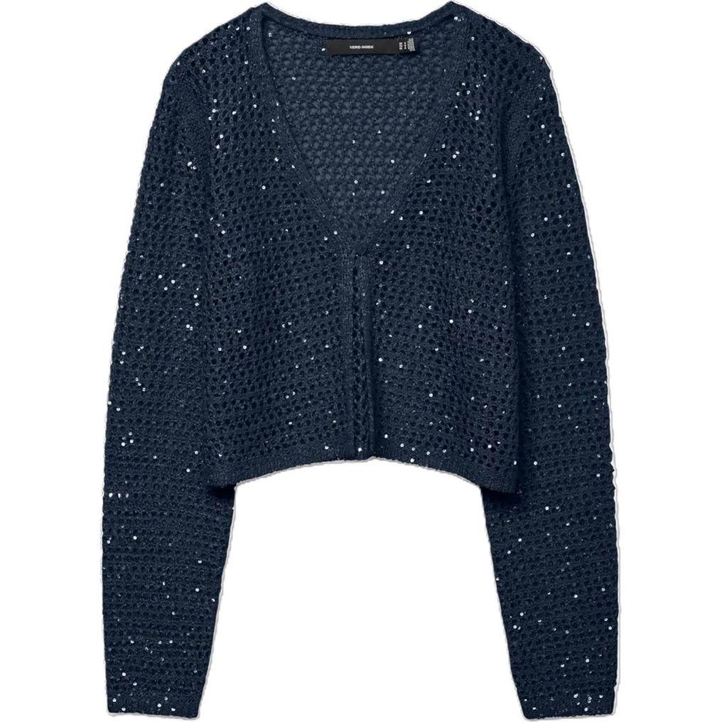 Kardiganas moterims, Mėlyna, Leilani glitter short cardi