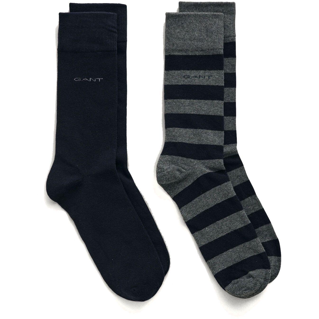 Kojinės vyrams, Pilka, BASTRIPE AND SOLID SOCKS