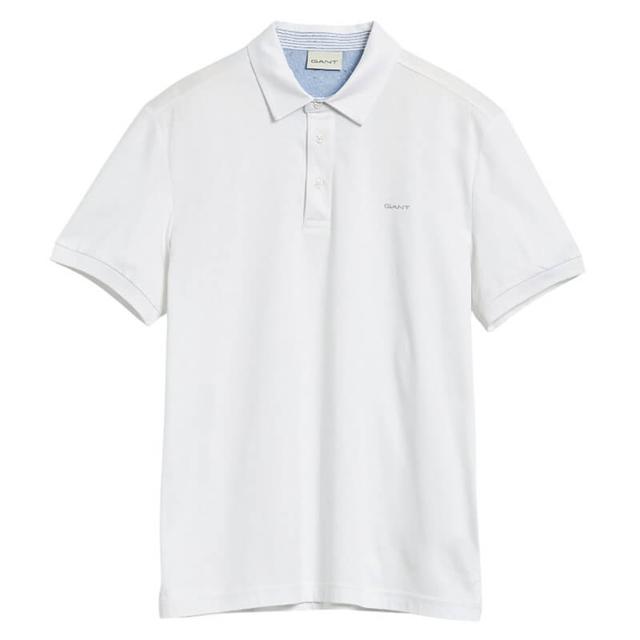 Polo marškiniai trumpos rank. vyrams, Balta, Mercerized SS polo