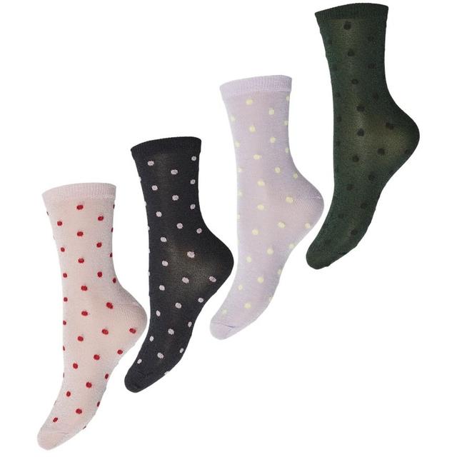 Kojinės moterims, Žalia, PCANSOA GLITTER SOCKS