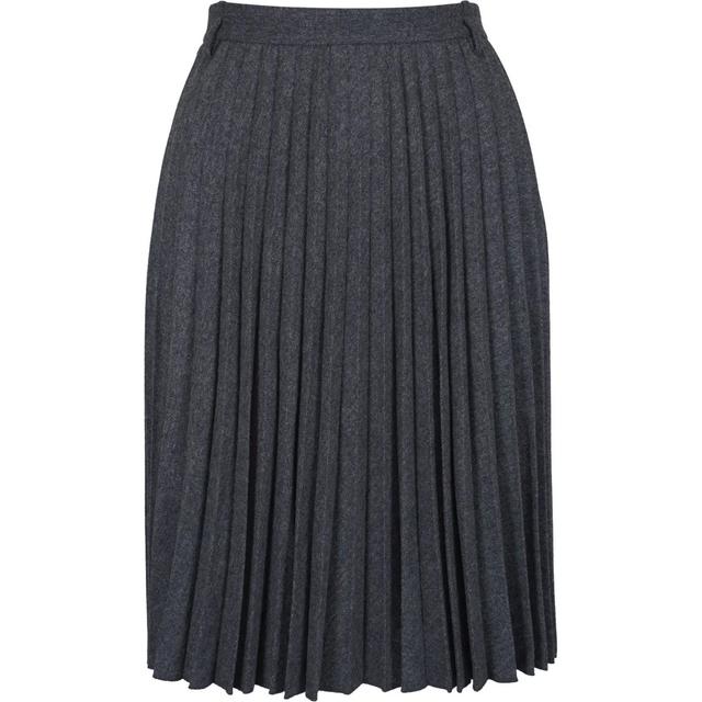 Midi sijonas moterims, Pilka, Herringbone midi skirt