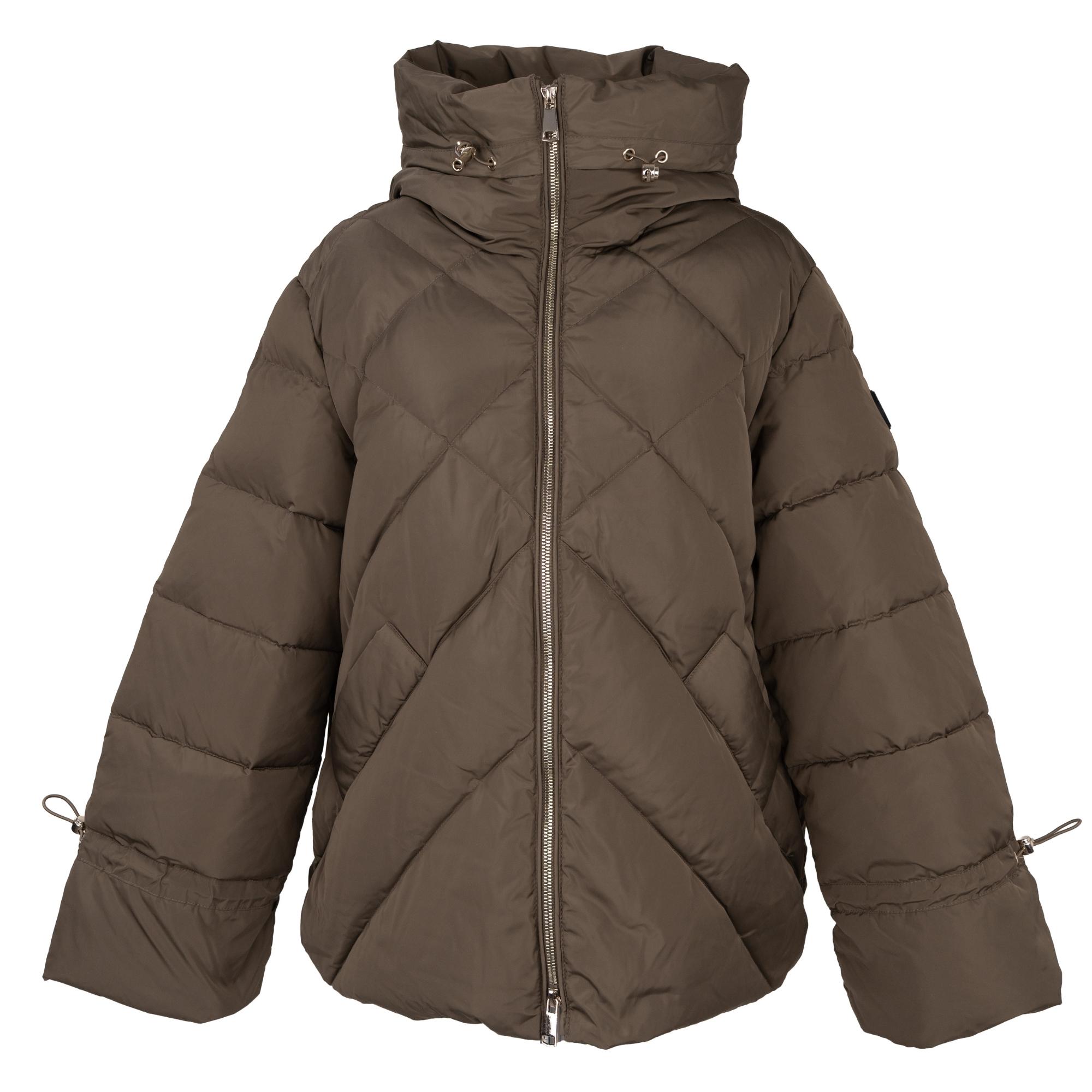 Pūkinė striukė moterims, Smėlio, Jackets, smr6580-25207bei