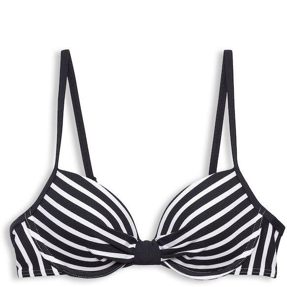 Viršutinė kostiumėlio dalis moterims, Juoda, Padded & underwired bikini top