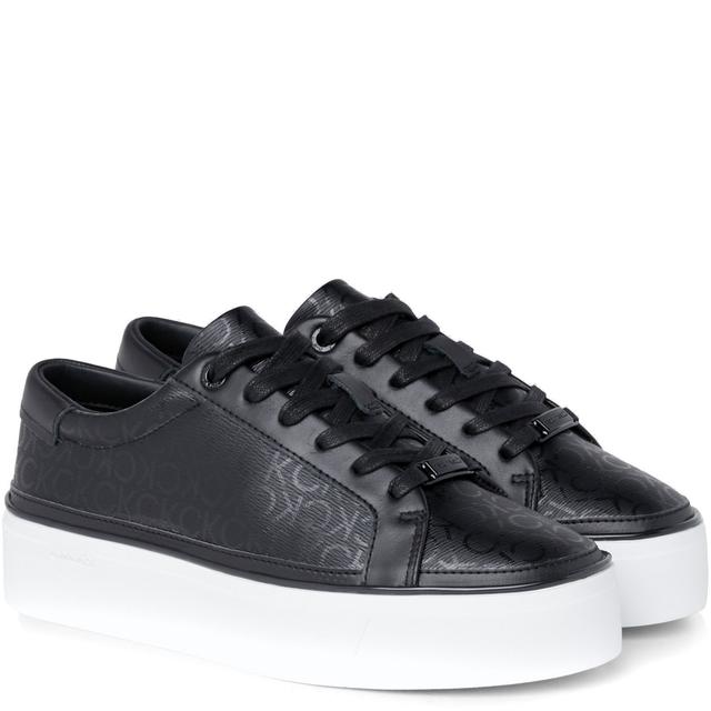 Laisvalaikio bateliai moterims, Juoda, Flatform cup lace up leisure