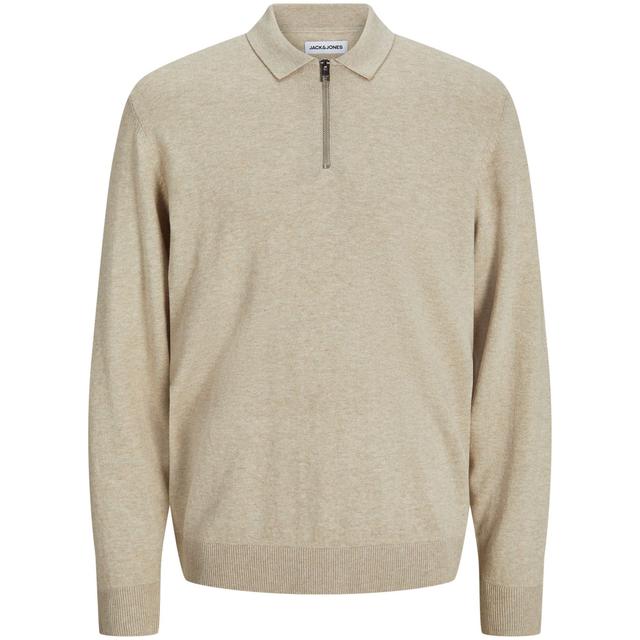 Megztinis vyrams, Smėlio, Emil knit polo half zip
