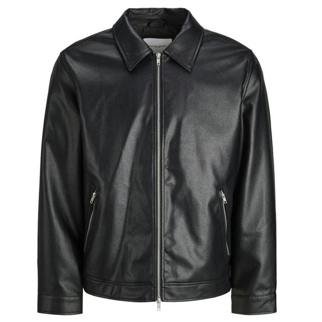 Odinė striukė vyrams, Juoda, Casablanca pu