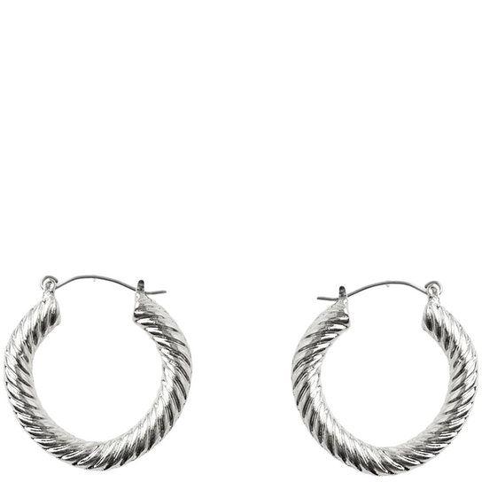 Auskarai moterims, Sidabrinė, PCBINKA HOOP EARRINGS