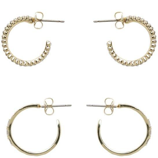 Auskarai moterims, Auksinė, PCJANIA 2-PACK O EAR