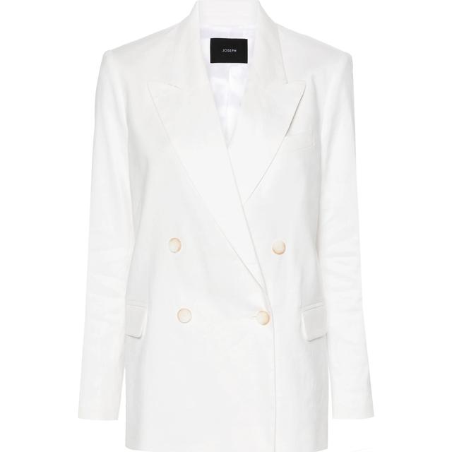 Švarkas moterims, Balta, Jaden linen blazer