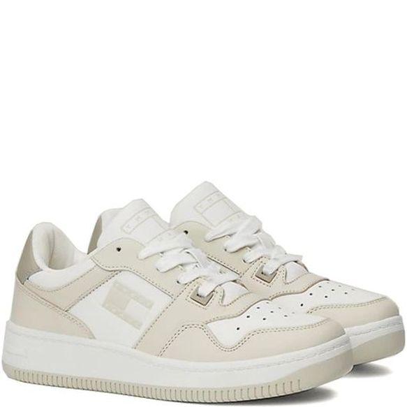 Laisvalaikio bateliai moterims, Smėlio, Retro basket tonal logo