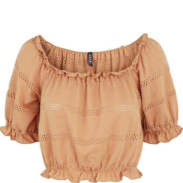 Palaidinės moterims, Smėlio, PCTAYLEE SS CROP