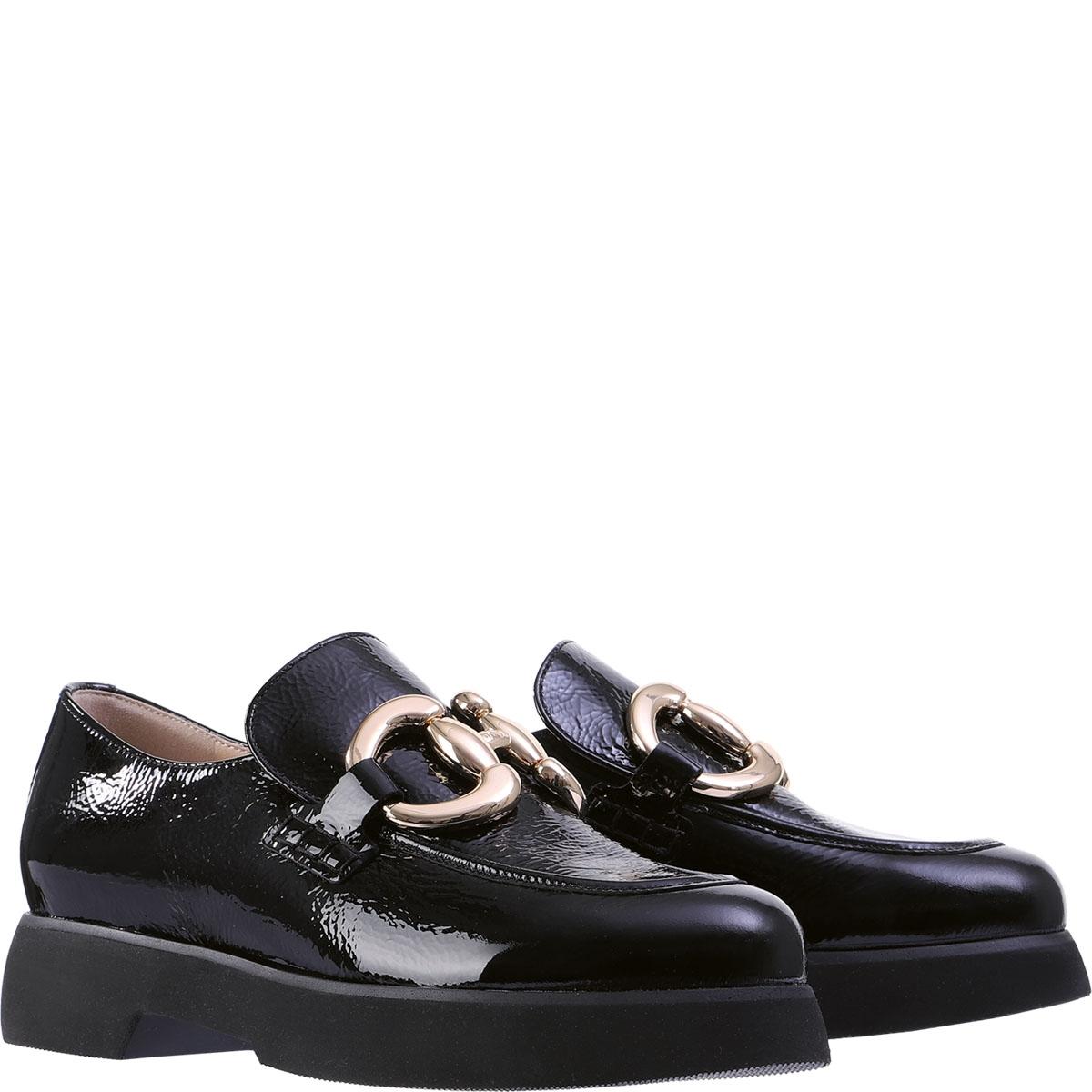 Loaferiai moterims, Juoda, Fred loafers