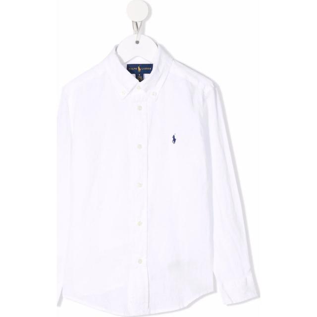 Marškiniai ilgomis rankovėmis berniukams, Balta, Button down sport shirt (2-7)