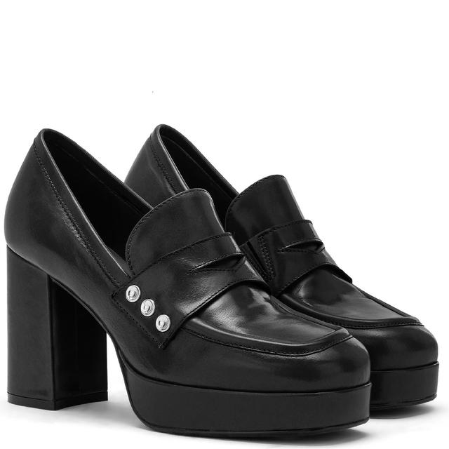 Loaferiai moterims, Juoda, Charlie clam loafers