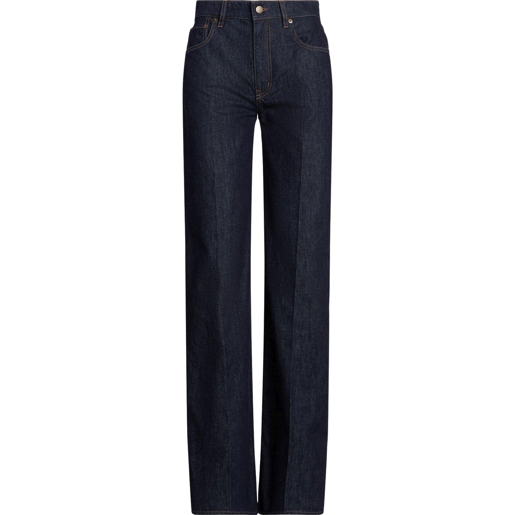 Platūs džinsai moterims, Mėlyna, Midrs easy full length wide