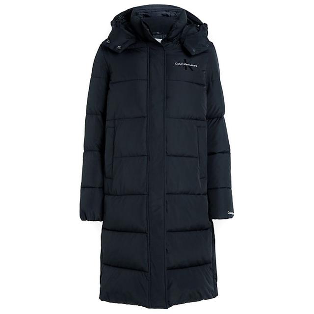 Pūkinis paltas moterims, Juoda, Monologo non down long puffer