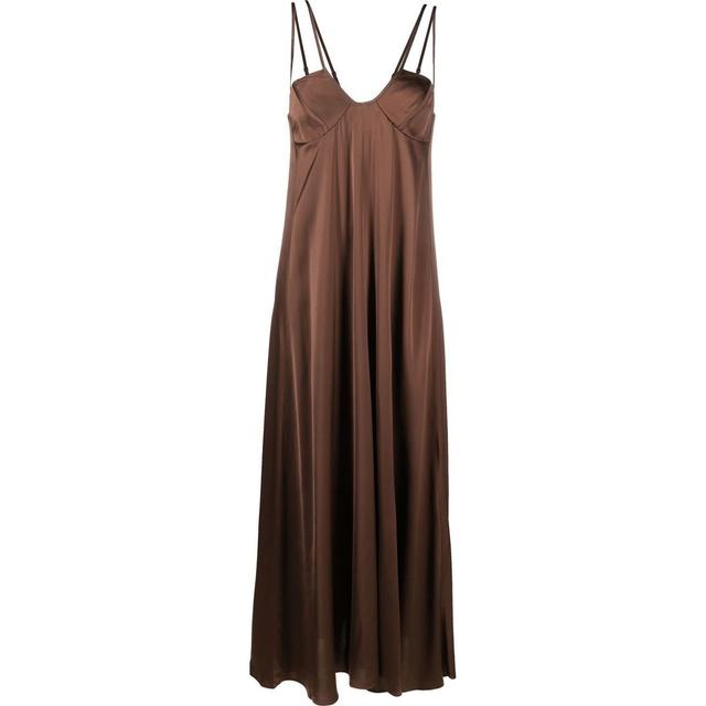 Maxi suknelė moterims, Ruda, Strappy maxi dress