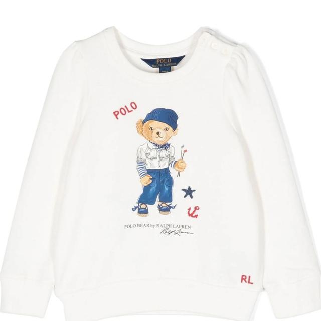 Sportinis nertinis mergaitėms, Balta, Polo bear sweatshirt (2-6x)