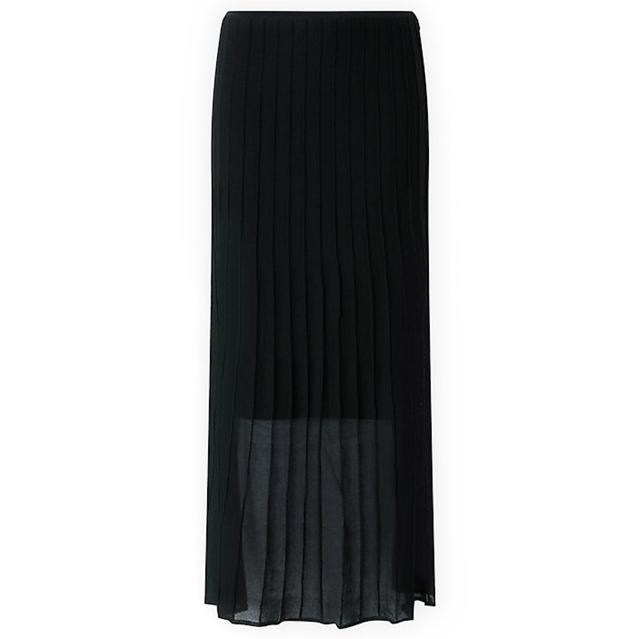 Maxi sijonas moterims, Juoda, Sheer ottoman skirt