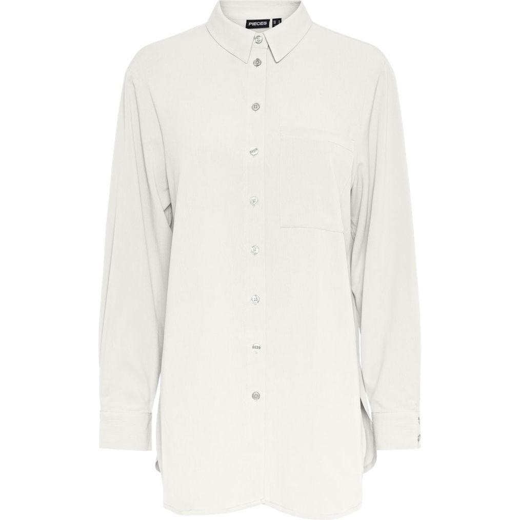 Marškiniai ilgomis rankovėmis moterims, Balta, Mei loose long shirt