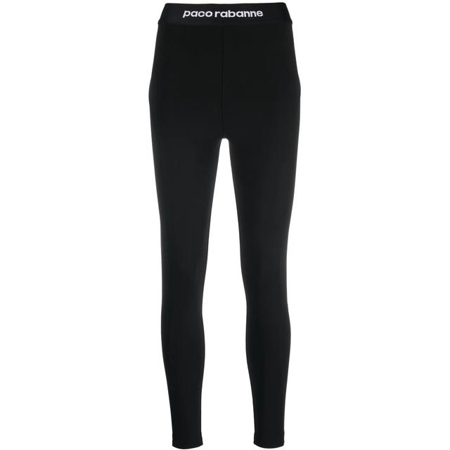 Tamprės moterims, Juoda, Leggings with logo