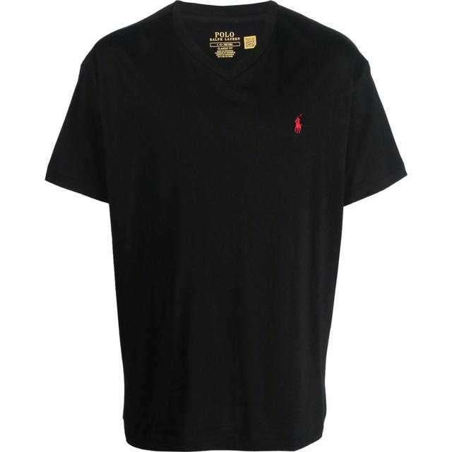 Marškinėliai trump. rankovėmis vyrams, Juoda, Classic fit v-neck t-shirt