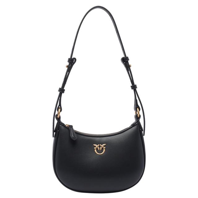 Rankinė moterims, Juoda, Half moon baby vitello seta