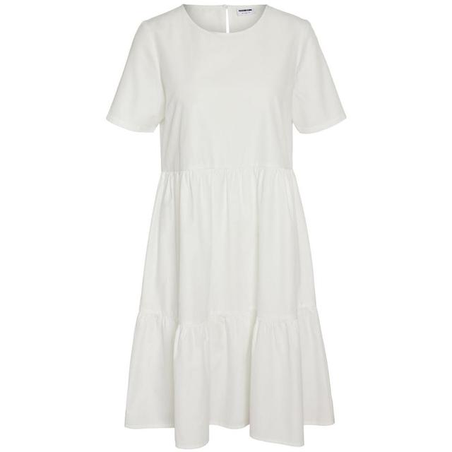 Maxi suknelė moterims, Balta, NMLOONE S/S  O-NECK D