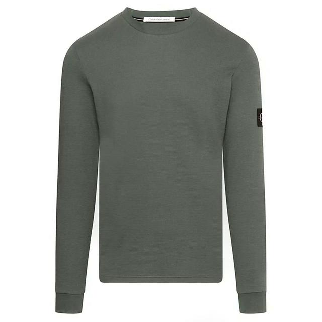 Marškinėliai ilgom. rankovėmis vyrams, Žalia, Waffle ls tee