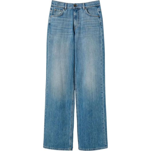 Tiesūs džinsai moterims, Mėlyna, Straight-leg jeans