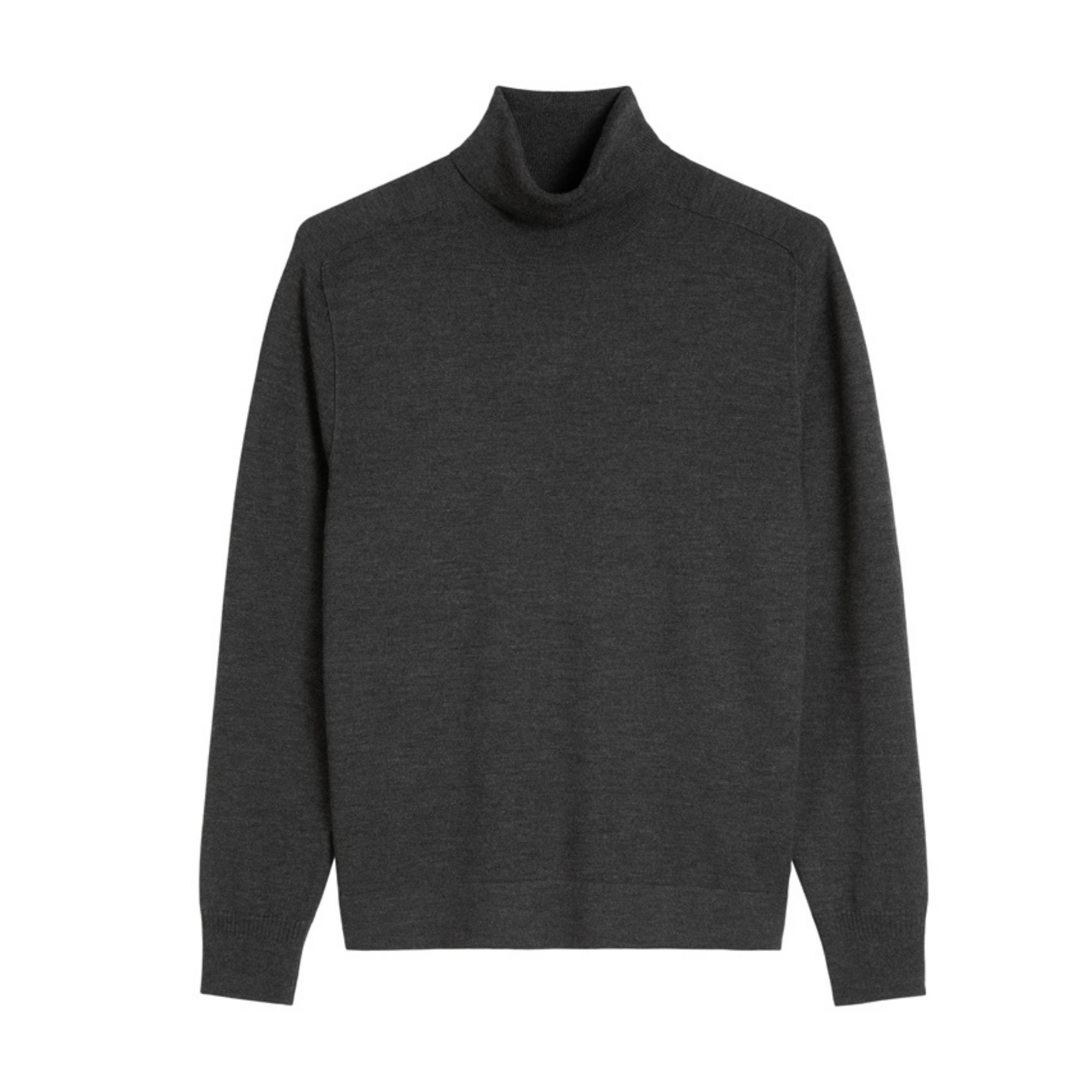 Megztinis su kaklu vyrams, Pilka, 529506360112 Turtleneck