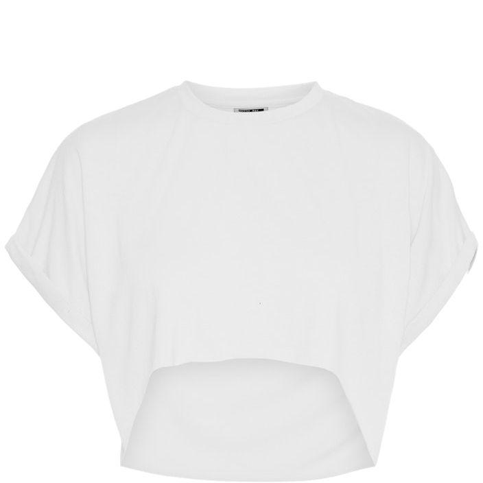 Palaidinės moterims, Balta, NMNINI S/S CROP TOP