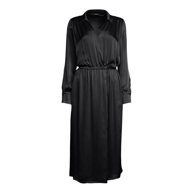 Suknelė moterims, juoda, pes crink satin