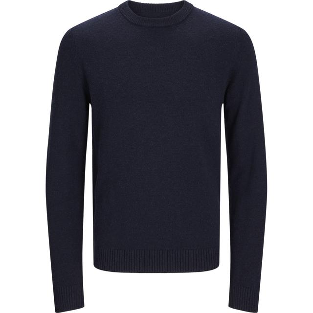 Megztinis vyrams, Mėlyna, Lambs wool knit crew neck