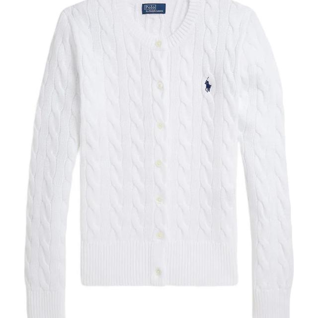 Kardiganas moterims, Balta, Long sleeve-cardigan