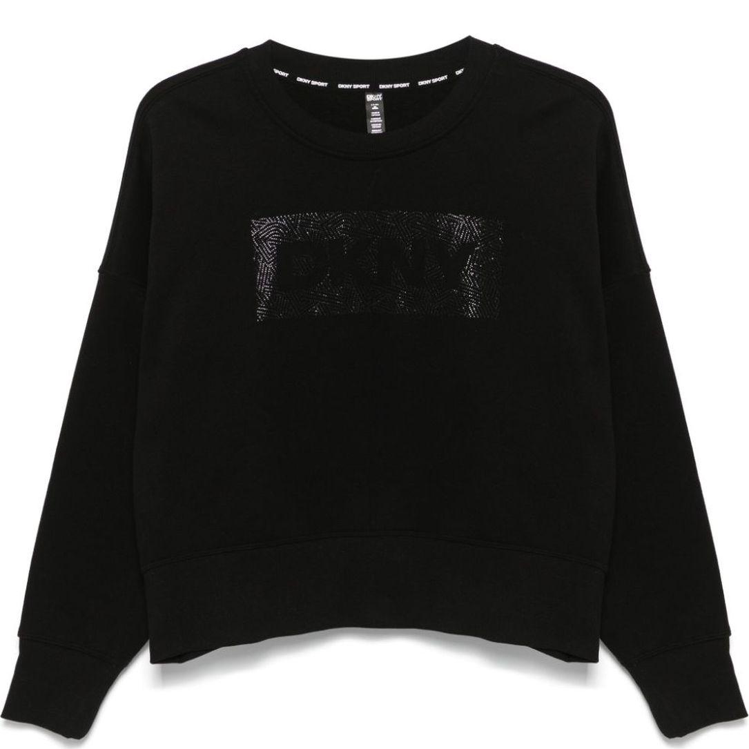 Megztinis moterims, Juoda, Rhinestone crosswalk