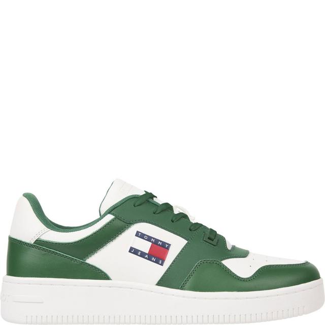 Laisvalaikio bateliai vyrams, Žalia, Retro basket sneaker