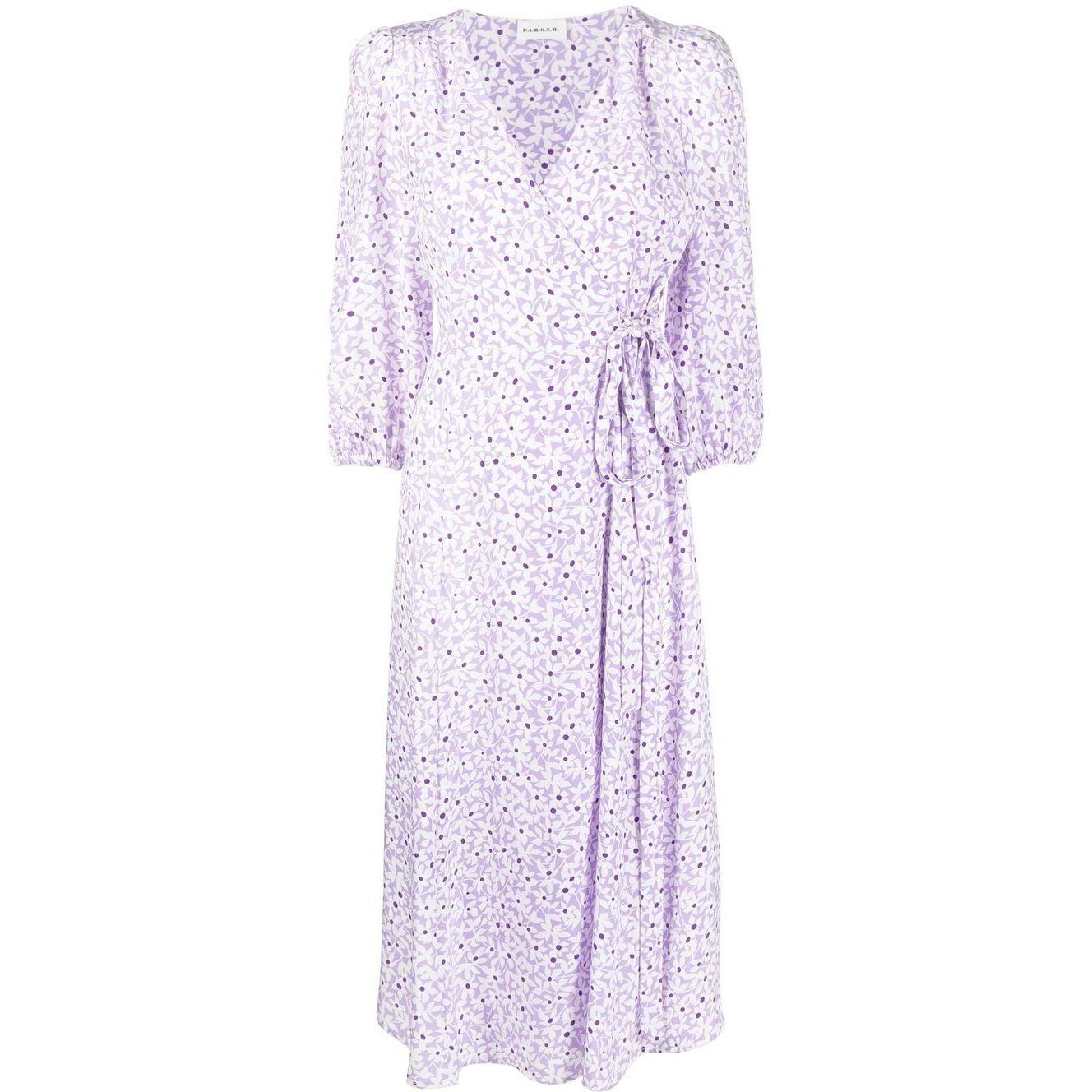 Midi suknelė moterims, purple, V-neck dress