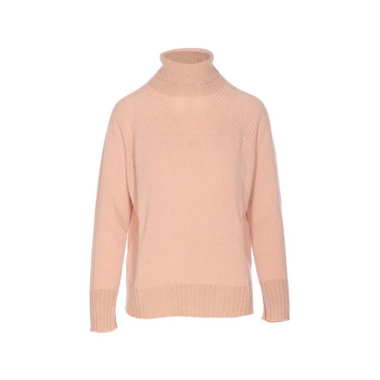 Megztinis su kaklu moterims, Rožinė, Knitted sweater