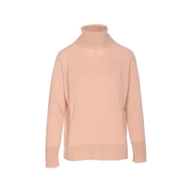 Megztinis su kaklu moterims, Rožinė, Knitted sweater