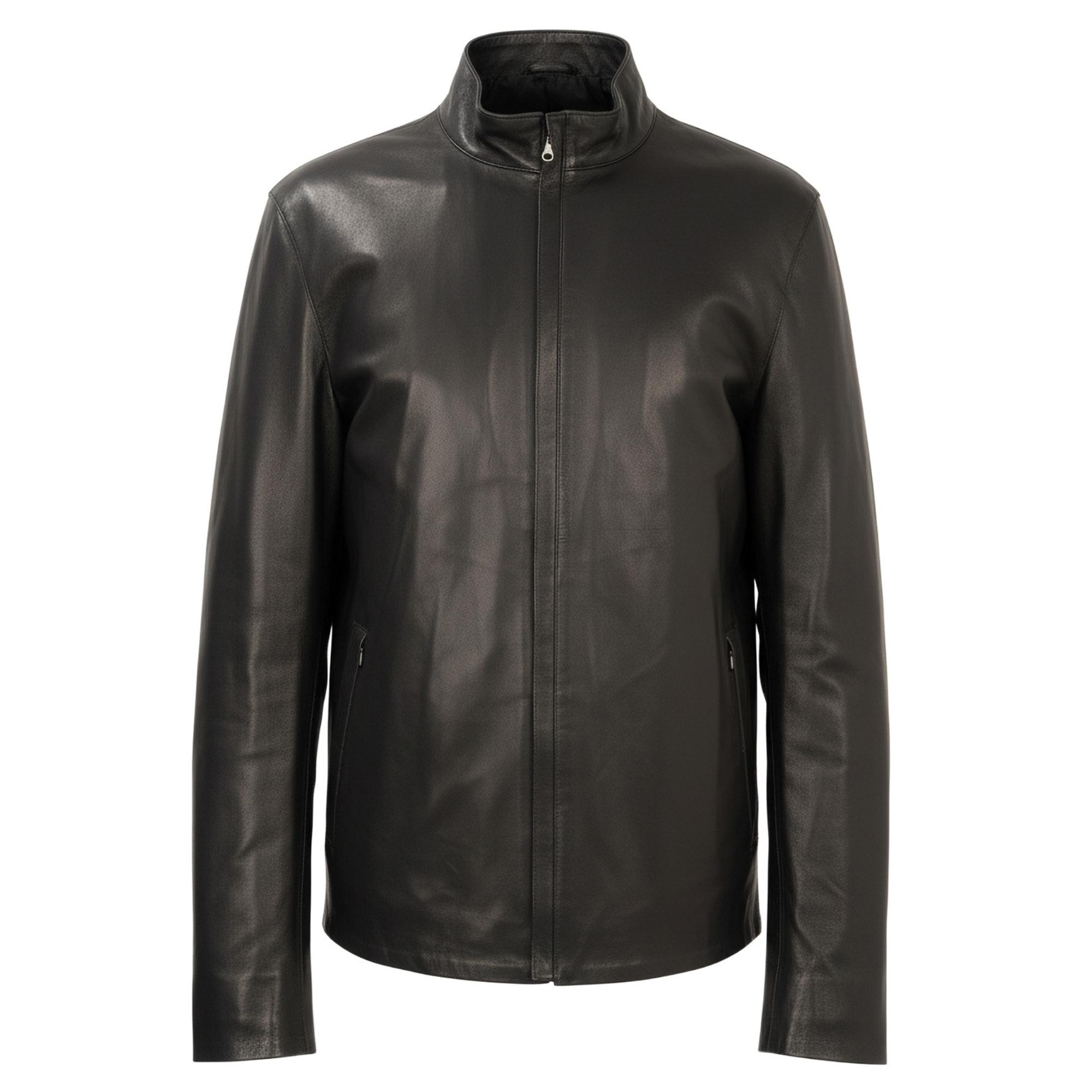 Odinė striukė vyrams, Juoda, Leather jacket, smr6047-25200