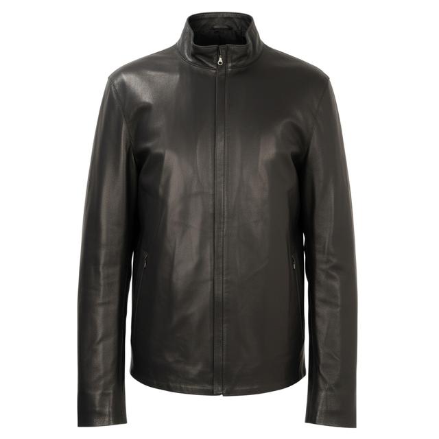 Odinė striukė vyrams, Juoda, Leather jacket, smr6047-25200