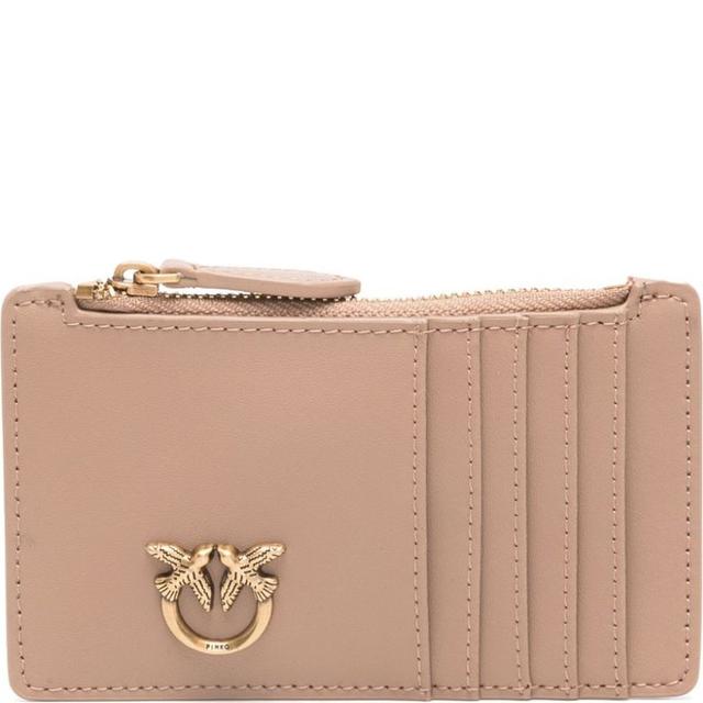 Kortelių dėklas moterims, Kūno, Love bird leather cardholder