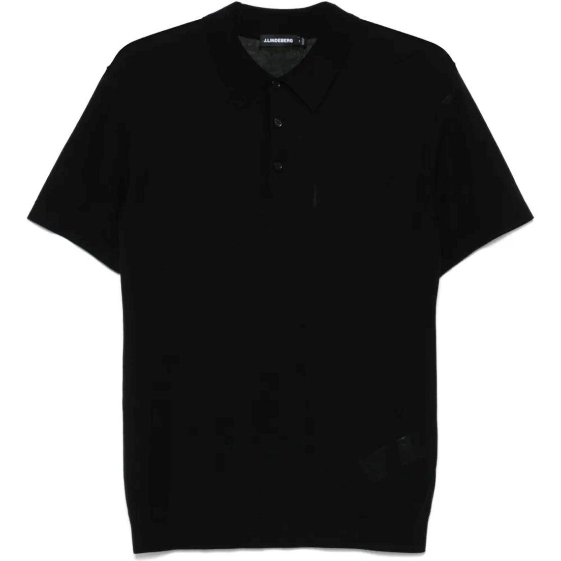 Polo marškiniai trumpos rank. vyrams, Juoda, Ridge lyocell silk polo