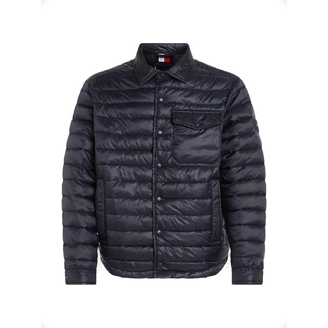 Pūkinė striukė vyrams, Mėlyna, Packable recycled shirt jacket