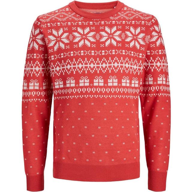 Megztinis vyrams, Raudona, JORHOLLY KNIT CREW NECK